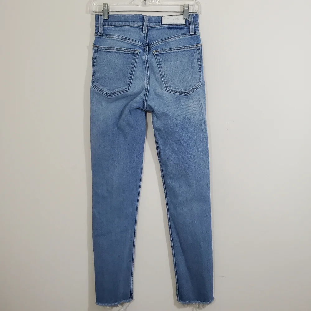 Re/Done Jeans 90's High Rise Ankle Crop Retro Boho Casual Denim Size 26 - Picture 7 of 12
